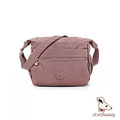 B.S.D.S冰山袋鼠 - 樂活遊記 - 格紋多夾層斜背包【D-1273CP】 香檳粉