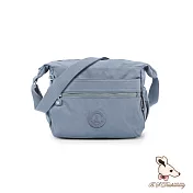 B.S.D.S冰山袋鼠 - 樂活遊記 - 格紋多夾層斜背包【D-1273B】 藍色