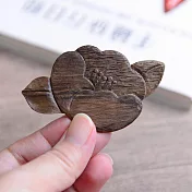 廢材小姐 書籤 手作木雕胡桃原木-日日椿(長7cm)