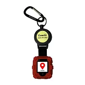Osmile ED1000 失智症個人衛星定位器強固淋雨可伸縮KEY式附錶帶AG 紅-伸縮鑰匙圈