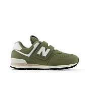 New Balance 574 HOOK & LOOP 寬楦 男女大童 休閒鞋 PV574GCE-W 19 綠色