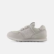 New Balance 574 HOOK & LOOP 寬楦 男女大童 休閒鞋 PV574GS-W 19 灰色