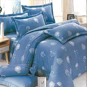 【幸福晨光】40支精梳棉雙人六件式兩用被床罩組 / 葉拓清雨 台灣製