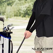 【Leader X】台灣製 鋅石墨烯無痕加大涼感袖套 防曬袖套 一雙入 (兩色任選)  黑色