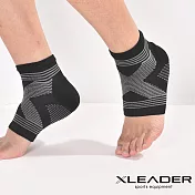 【Leader X】 台灣製 防護升級鋅石墨烯綁帶加壓護踝 一雙入 (三色任選)  灰色