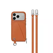 MAGEASY Pouch 錢包掛繩手機殼 iPhone 17 Pro 珊瑚/珊瑚