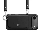 MAGEASY Pouch M 錢包磁吸掛繩手機殼 iPhone Air 黑色/黑色