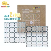 ScienceBaby - 4x4正方大底版(2片)｜2歲+｜積木大地基 4x4正方大底版(2片)