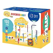 ScienceBaby - 雪鑽磁力片｜球道組100片｜透明管、彩色管｜3歲+ 球道組-透明管100片