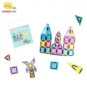 ScienceBaby - 雪鑽磁力片｜糖果小磁片42片｜附收納小鐵盒｜2歲+ 糖果小磁片42片