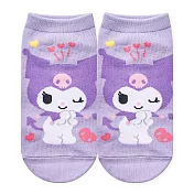【ONEDER 旺達】三麗鷗家族直版襪 大耳狗 酷洛米 布丁狗 美樂蒂 帕恰狗 Kitty 台灣製棉襪 親子襪- 酷洛米(15-22) KU-A511