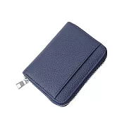 【COMET】RFID防盜日幣分格零錢包-絲印款(日幣錢包 日本零錢包 日幣零錢包 日元 日圓 防盜錢包/716-1) 深邃藍