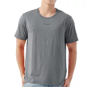 【PROMAN 豪門】2件組運動型男消臭速乾舒爽圓領短袖(吸濕排汗-男內衣) M 岩石灰