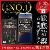 小米Redmi Note 14 Pro/14 Pro+ 5G 保護貼曲面日規旭硝子(全滿版曲面全膠黑邊)【INGENI】