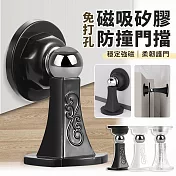 【EZlife】免打孔磁吸矽膠防撞門擋 黑色