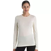 【紐西蘭Icebreaker】女 Oasis 圓領長袖上衣-BF200 S 米白