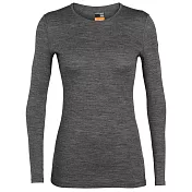 【紐西蘭Icebreaker】女 Oasis 圓領長袖上衣-BF200 XS 化石灰