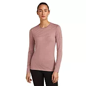 【紐西蘭Icebreaker】女 Oasis 圓領長袖上衣-BF200 S 藕粉/淡裸粉