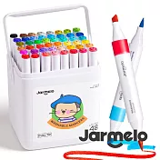 【JarMelo 原創美玩】雙頭可水洗馬克筆(48色) JA96987