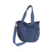 【iSPurple】純色休閒 潮流日常通勤尼龍托特包/灰色 藍