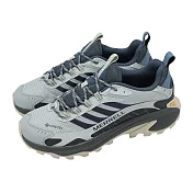 Merrell 戶外鞋 Moab Speed 2 GTX 男鞋 灰 藍 防水 抗撕裂 黃金大底 登山鞋 ML038323 27.5cm CALCITE