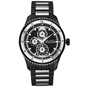 NAUTICA 戰神武裝三眼時尚腕錶-黑