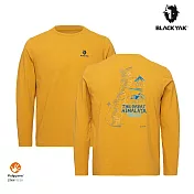 BLACKYAK 男 MOUNTAIN圖騰長袖上衣 L 曠野黃