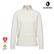 BLACKYAK 女 PRIMALOFT長袖半開襟 L 奶油白