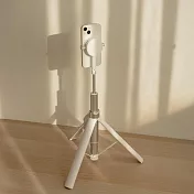 美極品【 三腳快開棒-磁吸版 】全機型適用 N52磁吸＋夾具  一丟即開 丟丟棒 藍牙遙控 旅行必備  皓月白-快開棒-磁吸版