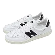 New Balance 休閒鞋 T500 男鞋 女鞋 白 黑 皮革 復古 情侶鞋 NB 紐巴倫 CT500CLA-D 23cm WHITE/BLACK
