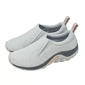 Merrell 休閒鞋 Jungle Moc 女鞋 灰 粉紅 麂皮 緩衝 鬆緊帶 易穿脫 ML008638 25cm GALE