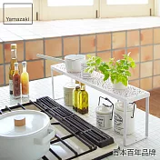 日本【YAMAZAKI】典雅雕花單層架 (白)