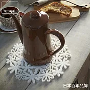 日本【YAMAZAKI】落花繽紛隔熱墊  (白)