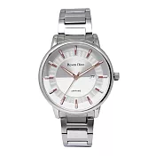 Roven Dino羅梵迪諾 精緻刻劃時尚腕錶-銀X白大