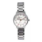 Roven Dino羅梵迪諾 精緻刻劃時尚腕錶-銀X白小