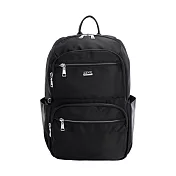 Lynx - 美國山貓嚴選商務型可插拉桿多口袋實用功能型雙肩後背包 - 多色可選 黑色
