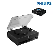 PHILIPS 百年紀念All-in-one黑膠唱片藍牙音箱 -黑色