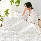 (網路獨家)英國Abelia《山茶序曲》雙人天絲木漿纖維拼接四件式兩用被床包組