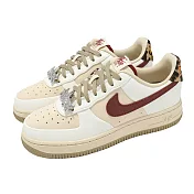 Nike 休閒鞋 Wmns Air Force 1 07 女鞋 米白 酒紅 豹紋 AF1 IM7510-262