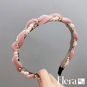 【Hera赫拉】韓國鑲鑽珍珠髮箍 H11008092 粉色