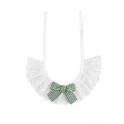 Bestkin 蕾絲小公主・格子蝴蝶結 XS 綠白格