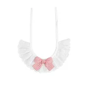 Bestkin 蕾絲小公主・格子蝴蝶結 S 粉白格