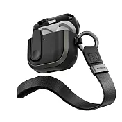 MAGEASY Odyssey with Wrist Strap 抗衝擊磁扣手繩耳機殼 AirPods 4-金屬黑