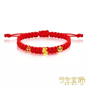 今生金飾 鼠運亨通手繩 黃金串珠手繩 大人手圍約16-18公分