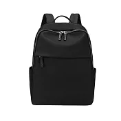 DF Queenin日韓 - 日系簡約旅行可放14吋電腦雙肩後背包 黑色