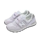 New Balance NB 童鞋 313 寬楦 中童 亮淺紫 金屬銀 魔鬼氈 休閒鞋 運動鞋 NB PO313TG2-W 20cm PURPLE/WHITE