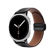 DUX DUCIS SAMSUNG 三星 Watch 8 YA 真皮錶帶 磁扣錶帶 小牛皮 防水防汗 -黑色