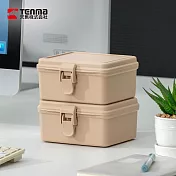 【日本天馬】HACOTTO 方形多功能PP收納工具箱- 榛果摩卡