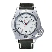 NAUTICA 尊爵時尚腕錶-米白X綠