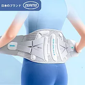 【ZEAMO】日本軟硬支撐4D透氣支撐護腰/固定腰托/直腰/挺背/隱形腰帶 M
